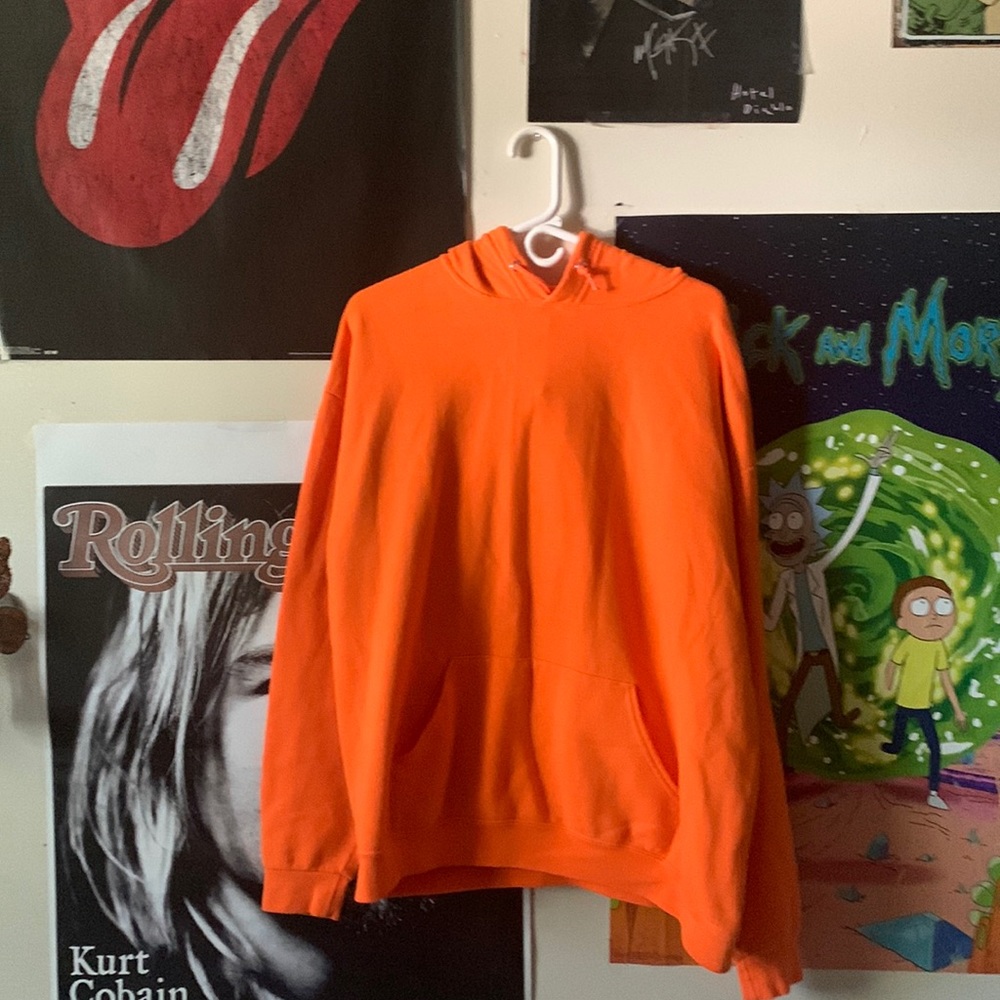 Highlighter orange hoodie
